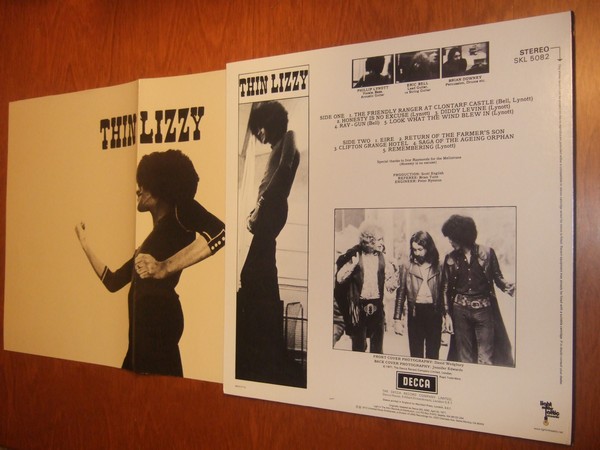 Thin Lizzy: Thin Lizzy LP, bakside og plakat